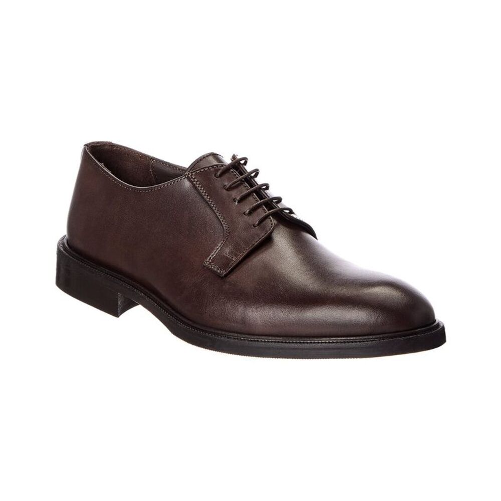 M By Bruno Magli Reno Plain Toe Leather Derby, Brown